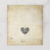 Hanging Heart Tree Vintage Trouwcollectie Plaatskaartje (Buitenkant ongevouwen)