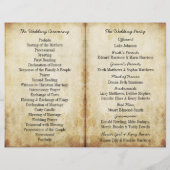 Hanging Heart Tree Vintage Wedding Bi-Fold Program (Achterkant)