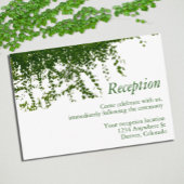 Hanging Ivy Greenery bruiloft receptie Informatiekaartje