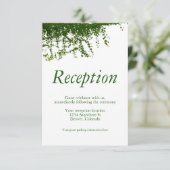 Hanging Ivy Greenery bruiloft receptie Informatiekaartje (Staand voorkant)