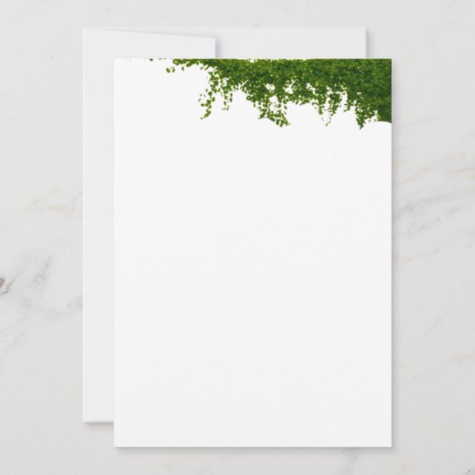 Hanging Ivy Greenery bruiloft receptie Kaart (Achterkant)