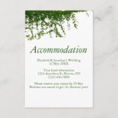 Hanging Ivy Greenery Wedding Accommodatie Informatiekaartje (Voorkant)