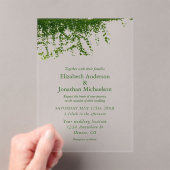 Hanging Ivy Greenery Wedding Acryl Uitnodigingen (Insitu (Draagbaar))