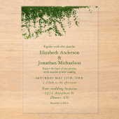 Hanging Ivy Greenery Wedding Acryl Uitnodigingen (Voorkant)