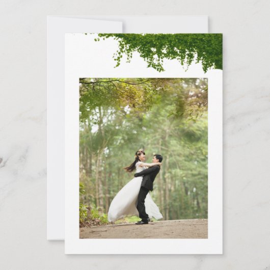 Hanging Ivy Greenery Wedding Bedankkaart (Achterkant)