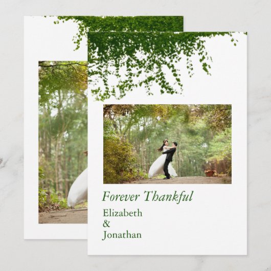 Hanging Ivy Greenery Wedding Bedankkaart (Voorkant / Achterkant)