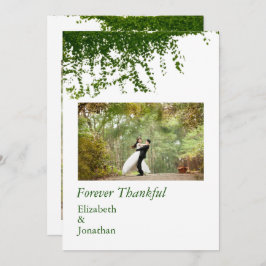 Hanging Ivy Greenery Wedding Bedankkaart