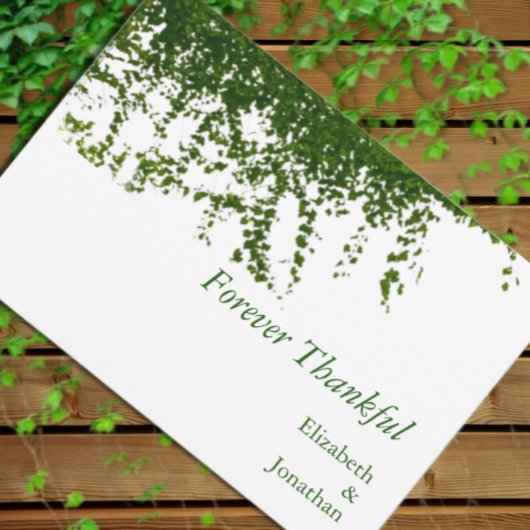 Hanging Ivy Greenery Wedding Bedankkaart