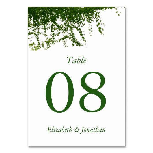 Hanging Ivy Greenery Wedding Kaart (Voorkant)