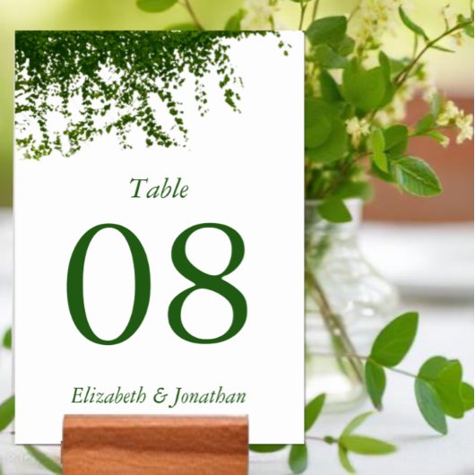 Hanging Ivy Greenery Wedding Kaart