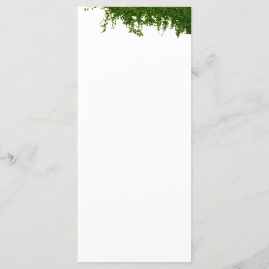 Hanging Ivy Greenery Wedding Menu (Achterkant)