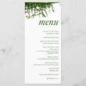 Hanging Ivy Greenery Wedding Menu (Voorkant)