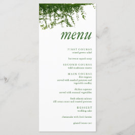Hanging Ivy Greenery Wedding Menu