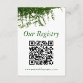Hanging Ivy Greenery Wedding Registry Informatiekaartje (Voorkant)