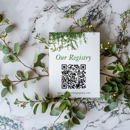 Hanging Ivy Greenery Wedding Registry Informatiekaartje