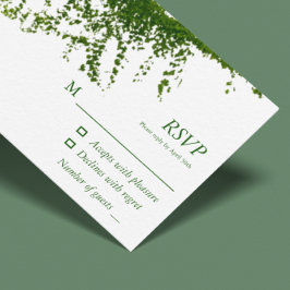 Hanging Ivy Greenery Wedding RSVP Kaartje