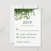 Hanging Ivy Greenery Wedding RSVP Kaartje (Voorkant)