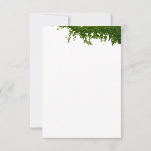 Hanging Ivy Greenery Wedding RSVP Kaartje (Achterkant)