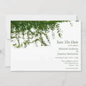 Hanging Ivy Greenery Wedding Save The Date (Voorkant)