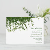 Hanging Ivy Greenery Wedding Save The Date (Staand voorkant)