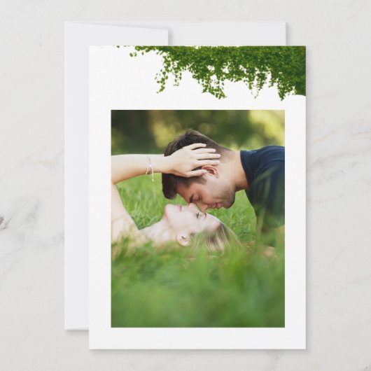 Hanging Ivy Greenery Wedding Save The Date (Achterkant)