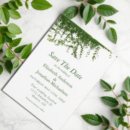 Hanging Ivy Greenery Wedding Save The Date