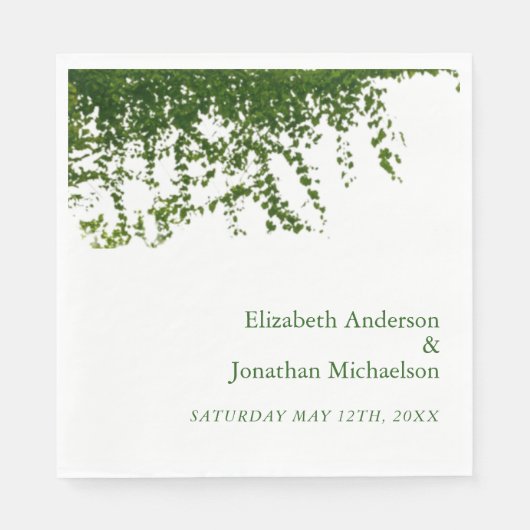 Hanging Ivy Greenery Wedding Servet (Voorkant)