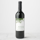 Hanging Ivy Greenery Wedding Wijn Etiket (Voorkant)