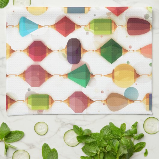 Hanging Jewels Beaded Curtain Theedoek (Gevouwen)