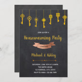 Hanging Keys Housewarming Invitation Kaart (Voorkant / Achterkant)