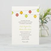 Hanging Lantern Wedding Invitation Kaart (Staand voorkant)