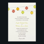 Hanging Lantern Wedding Invitation Kaart<br><div class="desc">Perfect voor buitenbruiloften of oosterse bruiloften,  dit moderne en kleurrijke collectie van de Lantaarns zal je speciale viering een verfrissende lift geven!</div>