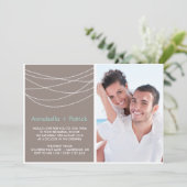 Hanging Lights Rehearsal Dinner Photo Uitnodiging (Staand voorkant)