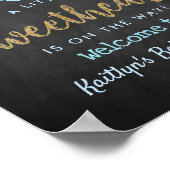 Hanging Love Hearts Lieverd Baby shower Welkom Poster (Hoek)