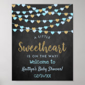 Hanging Love Hearts Lieverd Baby shower Welkom Poster (Voorkant)