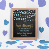 Hanging Love Hearts Lieverd Baby shower Welkom Poster