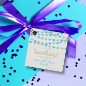 Hanging Love Hearts Little Lieverd Baby shower Bedankjes Labels