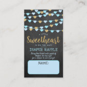 Hanging Love Hearts Little Lieverd Baby shower Informatiekaartje (Voorkant)