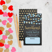 Hanging Love Hearts Little Lieverd Baby shower Informatiekaartje