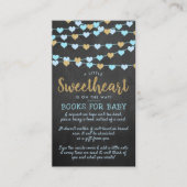 Hanging Love Hearts Little Lieverd Baby shower Informatiekaartje (Voorkant)