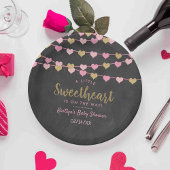 Hanging Love Hearts Little Lieverd Baby shower Papieren Bordje