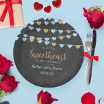 Hanging Love Hearts Little Lieverd Baby shower Papieren Bordje<br><div class="desc">Viel in stijl met deze leuke en moderne papieren borden van het baby shower. Het ontwerp is gemakkelijk te personaliseren met je eigen formulering en je familie en vrienden zullen enthousiast zijn als ze deze geweldige papieren borden zien. Overeenkomende objecten zijn te vinden in het collectie.</div>