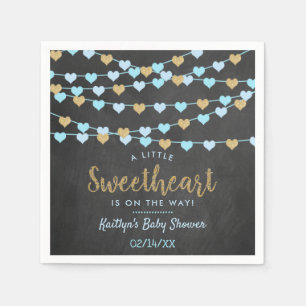 Hanging Love Hearts Little Lieverd Baby shower Servet