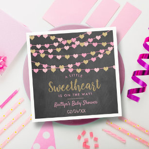 Hanging Love Hearts Little Lieverd Baby shower Servet