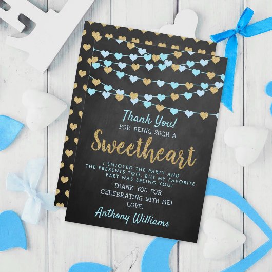 Hanging Love Hearts Little Sweeschatje Bedankkaart