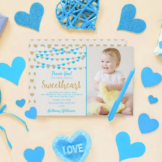 Hanging Love Hearts Little Sweeschatje Bedankkaart