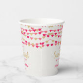 Hanging Love Hearts Little Sweeschatje Papieren Bekers (Rechts)