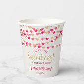 Hanging Love Hearts Little Sweeschatje Papieren Bekers (Voorkant)