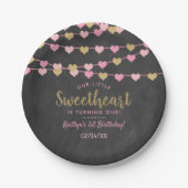 Hanging Love Hearts Little Sweeschatje Papieren Bordje (Voorkant)