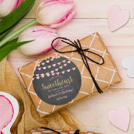 Hanging Love Hearts Little Sweeschatje Ronde Sticker